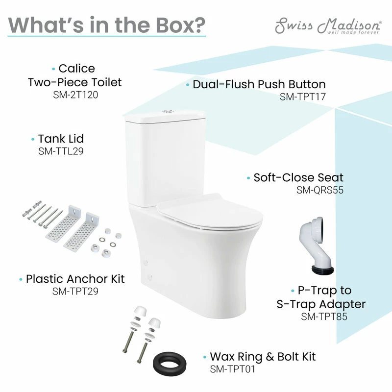 Best reviews of ๐ Swiss Madison Calice Two Piece Rear Outlet Elongated Toilet Dual Flush .8/1.28 Gpf ๐งจ - Image 11