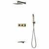 Buy 🤩 Homary Wall Mounted 10" Shower System In Brushed Gold Rainfall Shower With Tub Spout ✔️
