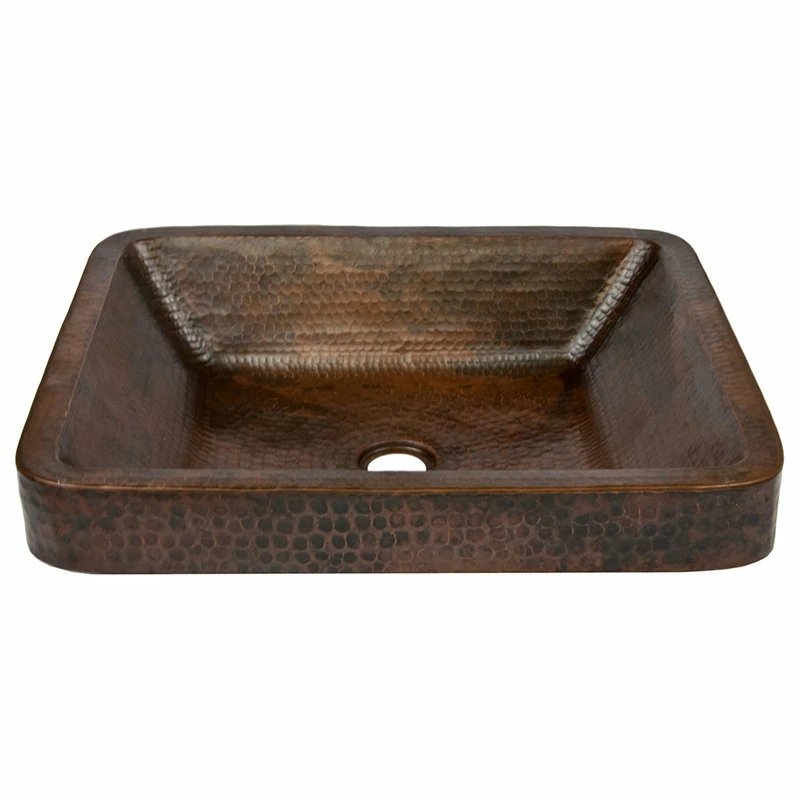 Wholesale โ๏ธ Premier Copper Products 19" Rectangle ๐ Skirted Vessel ๐จ Hammered Copper Sink, Oil Rubbed Bronze โ - Image 5