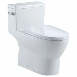Budget ⌛ Altair Veronoa Single Flush Round One-Piece Toilet 😍