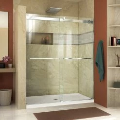 Discount 😀 DreamLine Essence 56-60" Frameless Bypass Shower Door, Chrome Finish 🧨