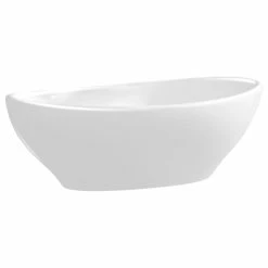Promo ❤️ Fine Fixtures White Vitreous China Round Modern Vessel Sink 🌟