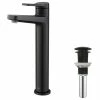 Best reviews of 🎉 Kraus USA, Inc. Indy Single Handle Lever 1-Hole Vessel Bathroom Faucet Matte Black With PU Drain 😍