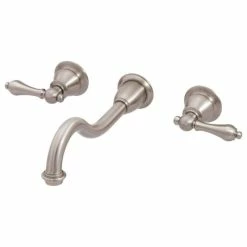 Coupon โค๏ธ Water Creation Elegant Spout Wall Mount Vessel/Lavatory Faucet, Lever Handles ๐งจ