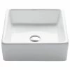 Outlet 🔥 Kraus USA, Inc. Elavo Ceramic Square Vessel White Sink ⌛