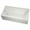New 😍 MAAX Exhibit Rectangular Acrylic Soaking Bathtub With Left-Hand Drain, White 🎉