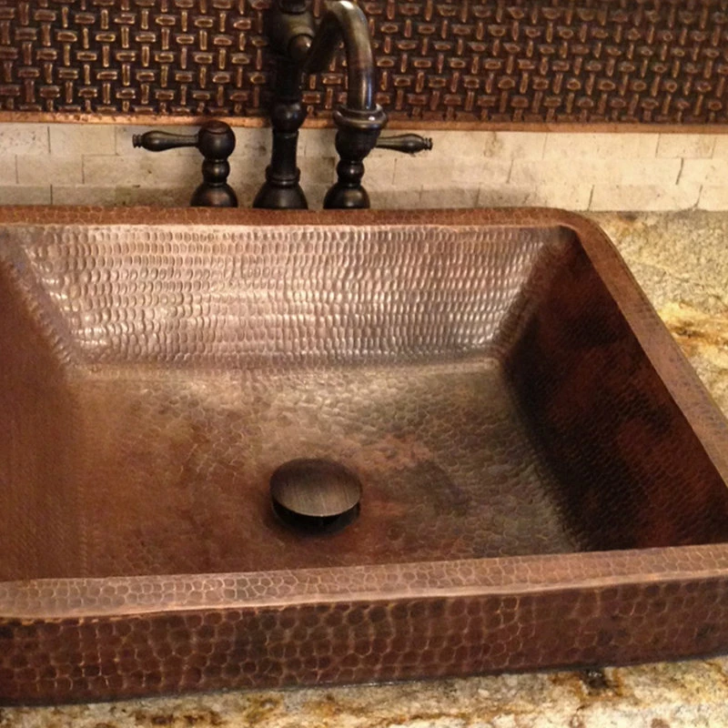 Wholesale โ๏ธ Premier Copper Products 19" Rectangle ๐ Skirted Vessel ๐จ Hammered Copper Sink, Oil Rubbed Bronze โ - Image 13