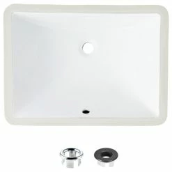 Top 10 ⭐ STYLISH 18" Rectangular Undermount Ceramic Ceramic Bathroom Sink With 2 Finishes 😀