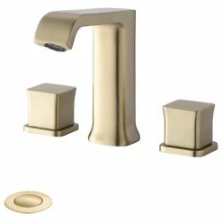 Best reviews of 🔔 Maxwell Bathroom & Kitchen Inc 8" Widespread Bathroom Faucet With Pop-up Drain Assembly, Brushed Gold 🎉