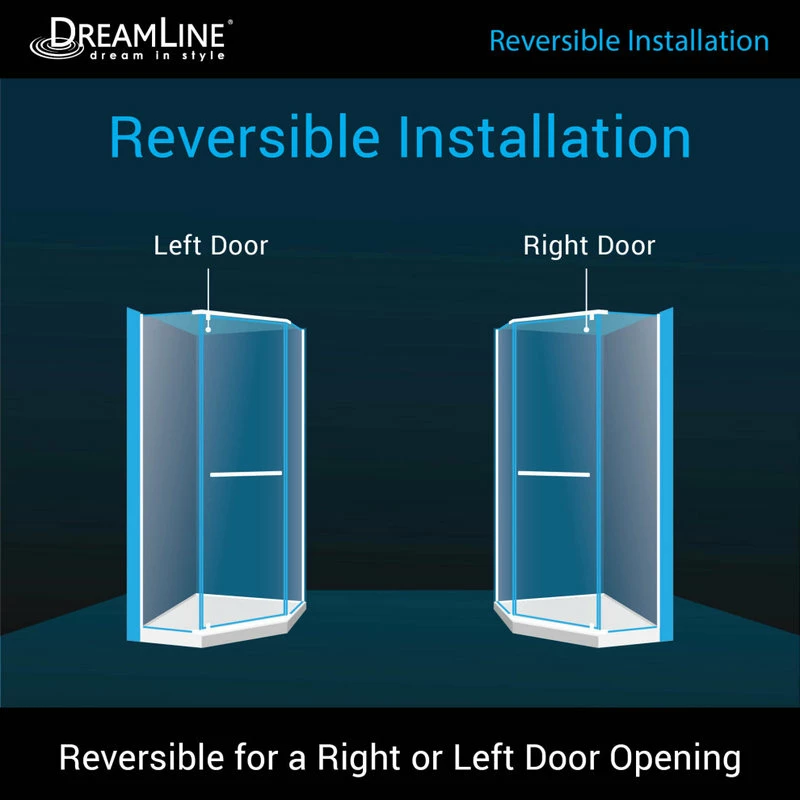 Flash Sale 🤩 DreamLine DL-6031-09 Prism 38" Frameless Corner Shower Enclosure Black With Base 🥰 - Image 4