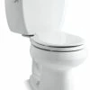 Budget 💯 Kohler Wellworth 2-Piece Round-Front 1.28 GPF Toilet W/ Left-Hand Lever, White ⭐