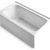 Budget ⭐ Kohler Bancroft 60" X 32" Alcove Bath W/ Integral Apron, Right-Hand Drain, White 🔔