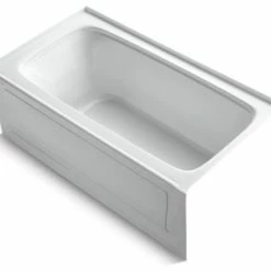 Budget ⭐ Kohler Bancroft 60" X 32" Alcove Bath W/ Integral Apron, Right-Hand Drain, White 🔔