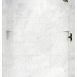 Flash Sale 🥰 Swan 36x62x72 Solid Surface Shower Wall Surround, Ice ⭐