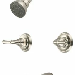 Brand new 🔥 Olympia Faucets, Inc. Elite Two Handle Tub Shower Set, Pvd Brushed Nickel 🧨
