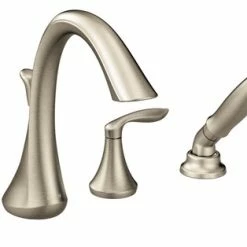 Cheapest 💯 Moen Eva Brushed Nickel 2-Handle Roman Tub Faucet Includes Hand Shower T944BN 👍
