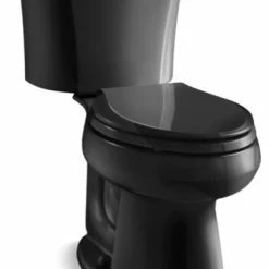 Coupon 😍 Kohler Highline 2-Piece Elongated 1.6 GPF Toilet W/ Left-Hand Lever, Black ❤️