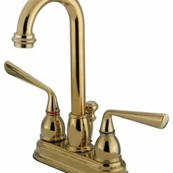 New ✨ Kingston Brass Silver Sage Two Handle 4" Centerset Lavatory Faucet With Retail Pop-up 😍