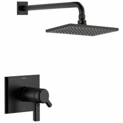 Coupon 🥰 Delta Faucet Delta Pivotal TempAssure 17T Series H2Okinetic Shower Trim, Matte Black 💯