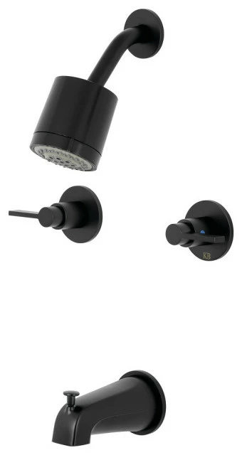 Buy ๐ฏ Kingston Brass Nuvofusion Tub And Shower Faucets With Matte Black KBX8140NDL ๐ฏ
