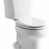 Flash Sale 🎁 Kohler Wellworth 2-Piece Elongated Dual-Flush Toilet W/ Left-Hand Lever, White ⭐
