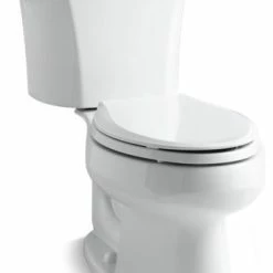 Flash Sale 🎁 Kohler Wellworth 2-Piece Elongated Dual-Flush Toilet W/ Left-Hand Lever, White ⭐