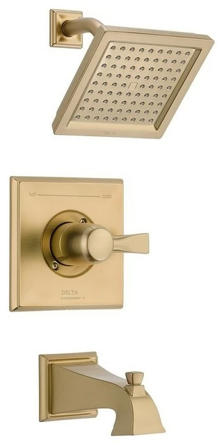 Cheap 🎁 Delta Faucet Delta Dryden Monitor 14 Series Tub & Shower Trim, Champagne Bronze, T14451-CZ 🤩