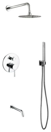 Deals 🎁 KUBEBATH Aqua Rondo Shower Set With 8" Rain Shower, Handheld And Tub Filler, Chrome 🔥