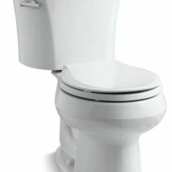 Discount ⭐ Kohler Wellworth 2-Piece Round-Front 1.28 GPF Toilet W/ Left-Hand Lever, White 🧨